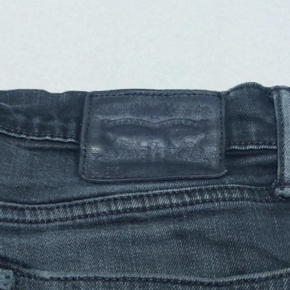 Levi's 510 Cut Off Raw Jean Shorts Summer Festival Holiday Men's W30 Black - Picture 3 of 7